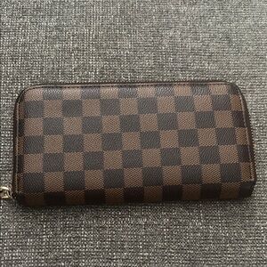 Checkered Brown Wallet